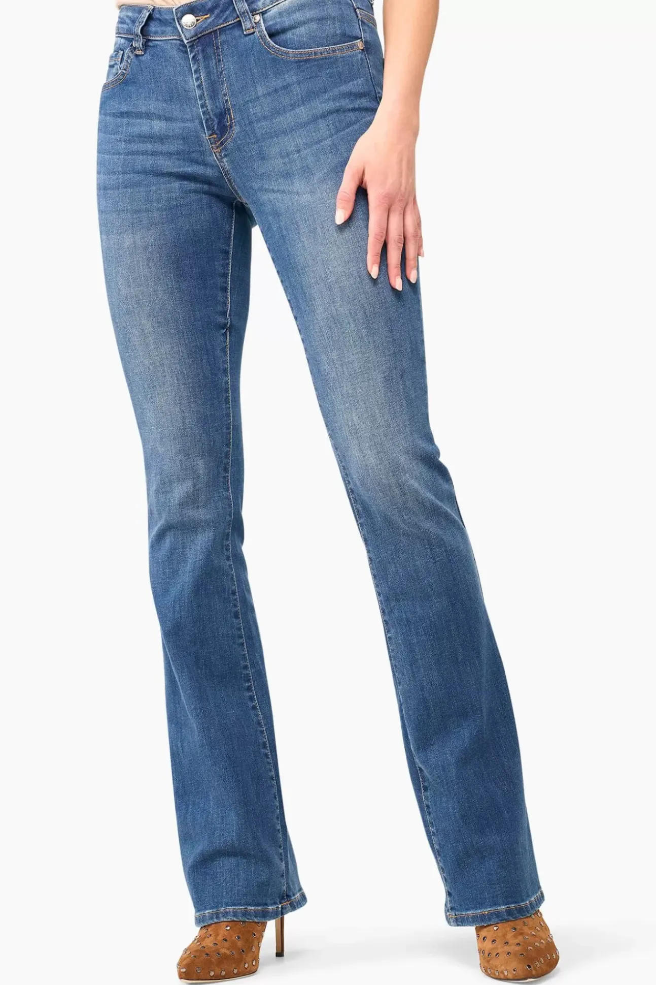 JANICE Denim^Blauwe Flared Jeans Arlo Blue 111