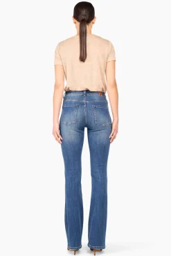 JANICE Denim^Blauwe Flared Jeans Arlo Blue 111