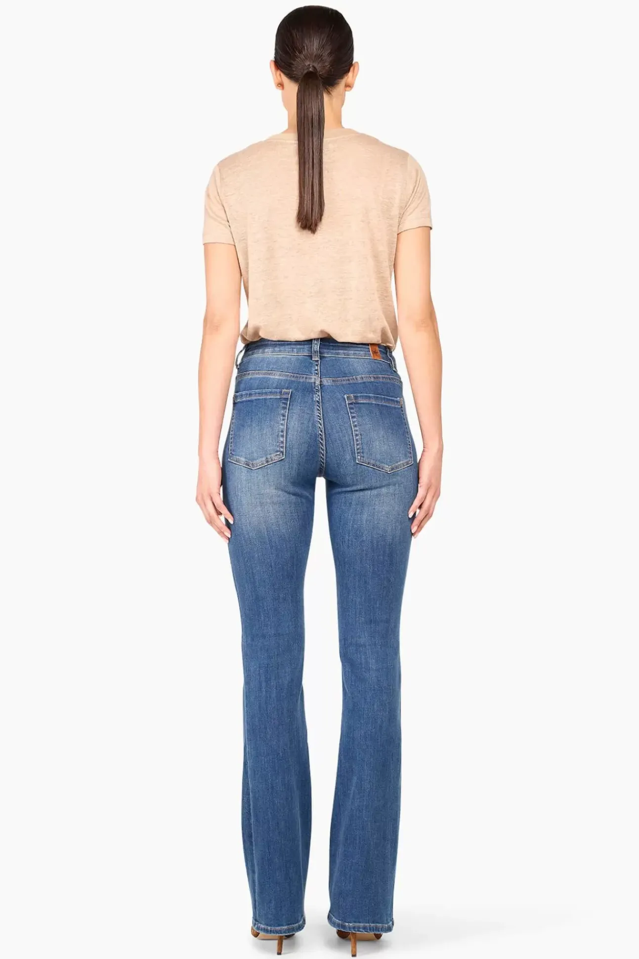 JANICE Denim^Blauwe Flared Jeans Arlo Blue 111