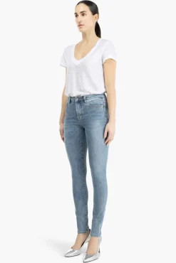 JANICE Denim^Blauwe High Waist Skinny Jeans Rocket Blue 808