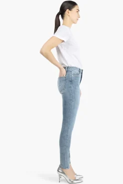 JANICE Denim^Blauwe High Waist Skinny Jeans Rocket Blue 808