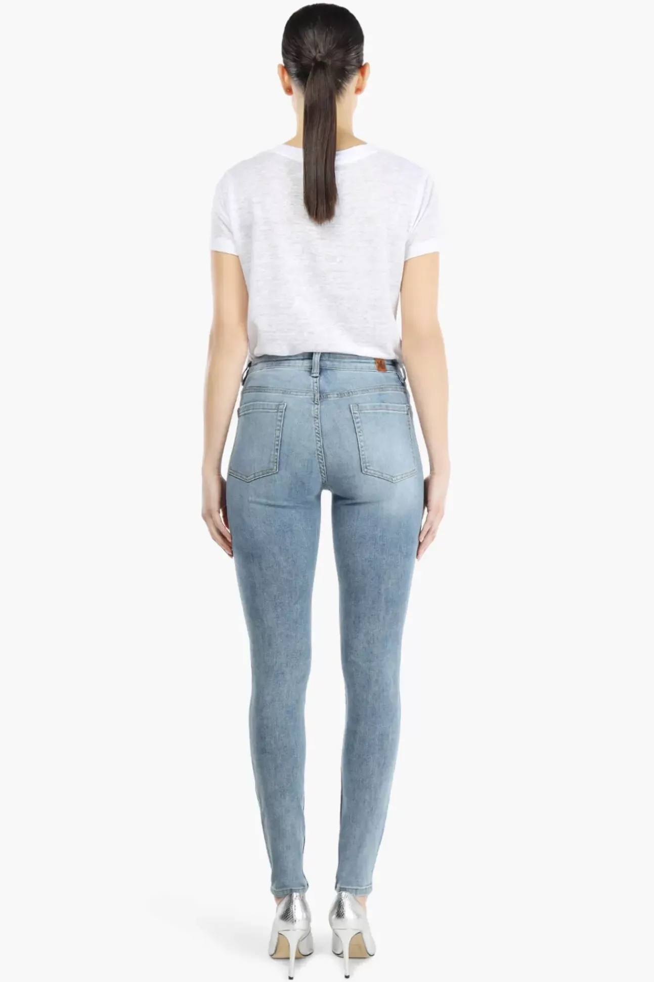 JANICE Denim^Blauwe High Waist Skinny Jeans Rocket Blue 808