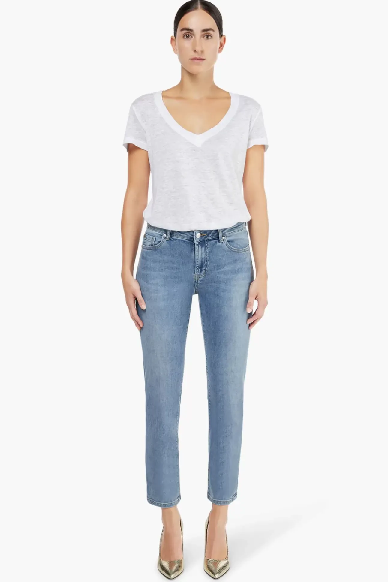 JANICE Denim^Blauwe Mom Jeans Cooper Blue 808