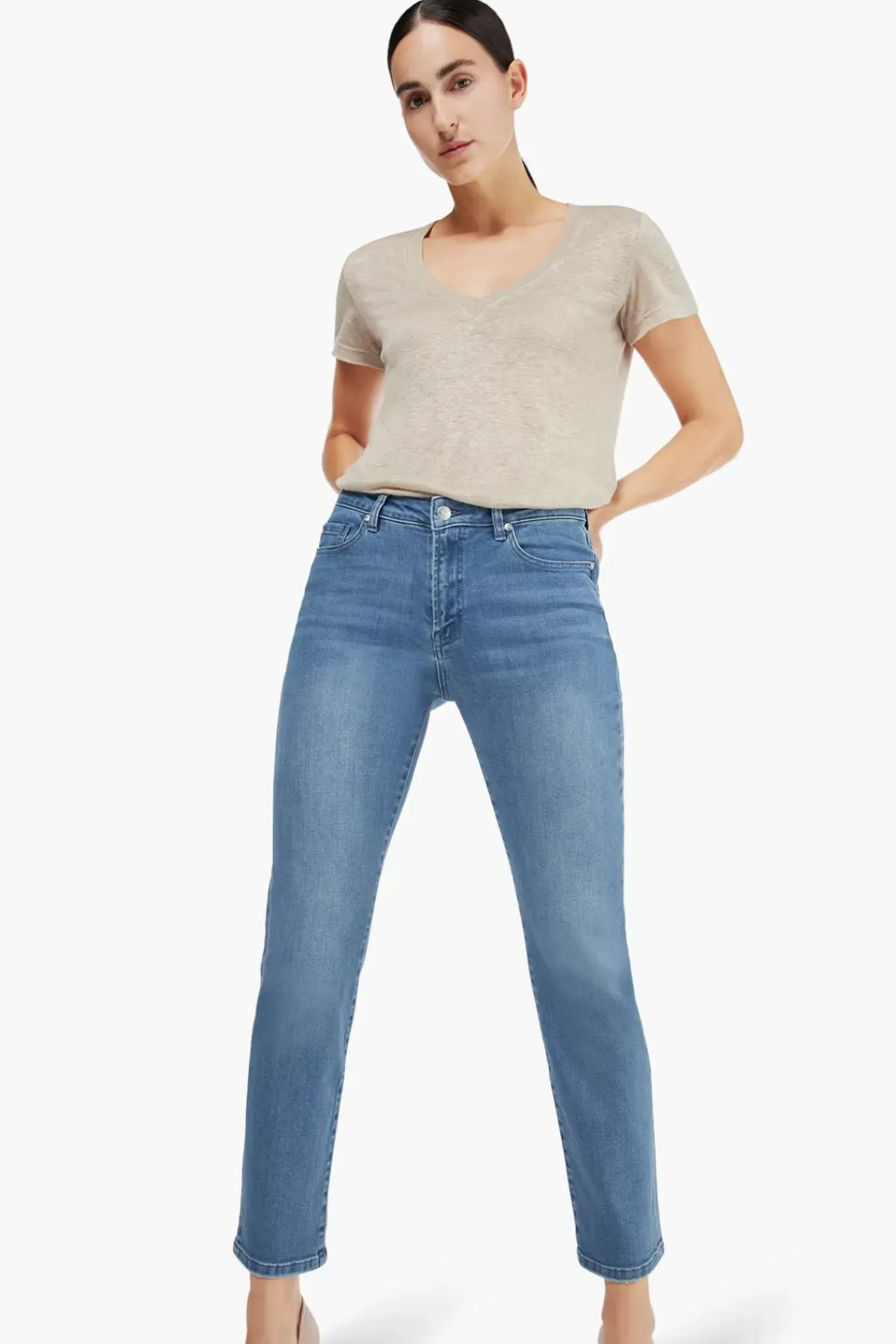 JANICE Denim^Blauwe Mom Jeans Cooper Dark Denim 009