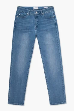 JANICE Denim^Blauwe Mom Jeans Cooper Dark Denim 009