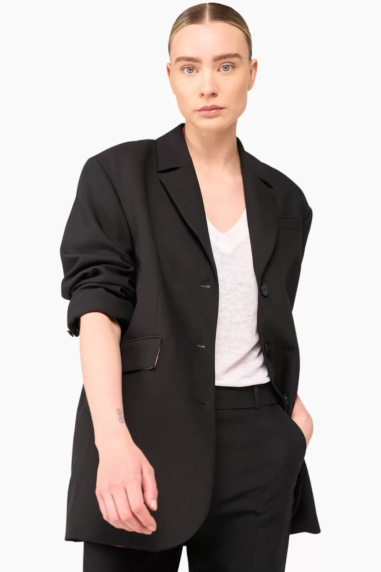JANICE Blazers^Blazer Dames Oversized Buddy Zwart