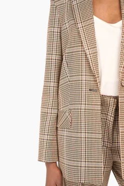 JANICE Blazers^Blazer Dames Ruit Nash Bruin