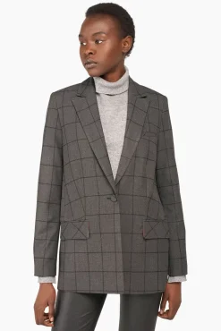 JANICE Blazers^Blazer Dames Ruit Nash Grijs