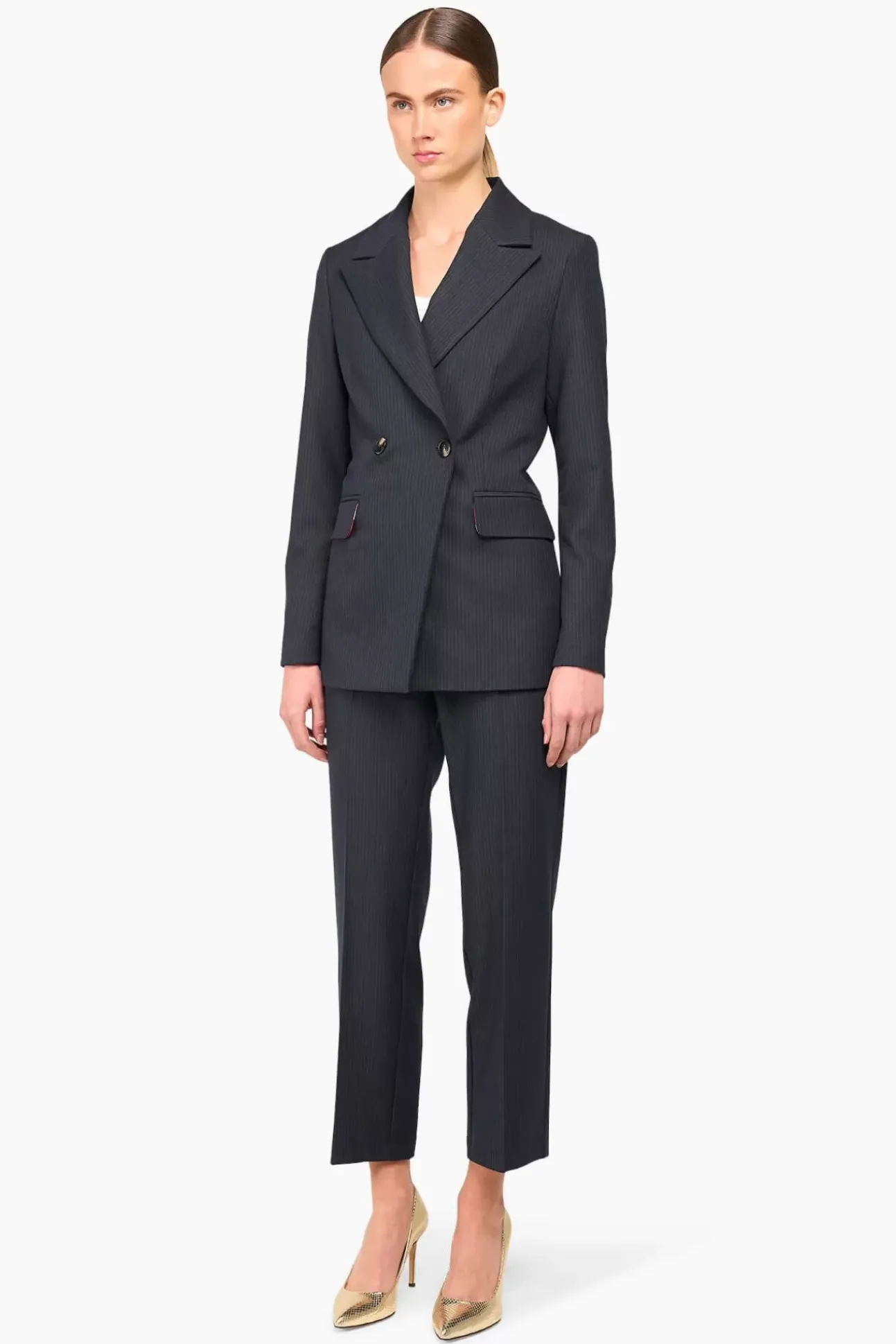 JANICE Blazers^Blazer Dames Streep Kingston Blauw