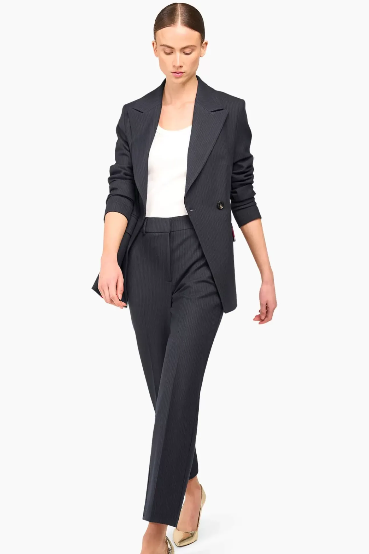 JANICE Blazers^Blazer Dames Streep Kingston Blauw