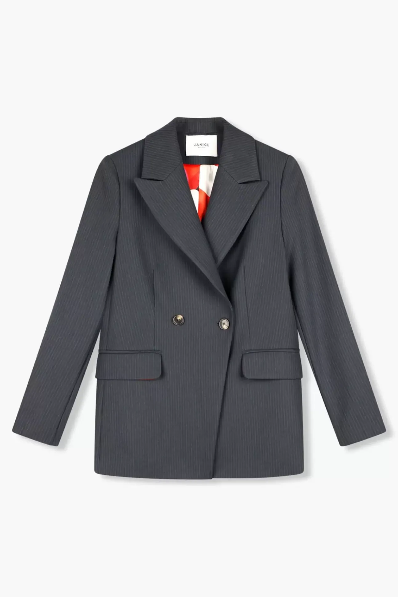 JANICE Blazers^Blazer Dames Streep Kingston Blauw