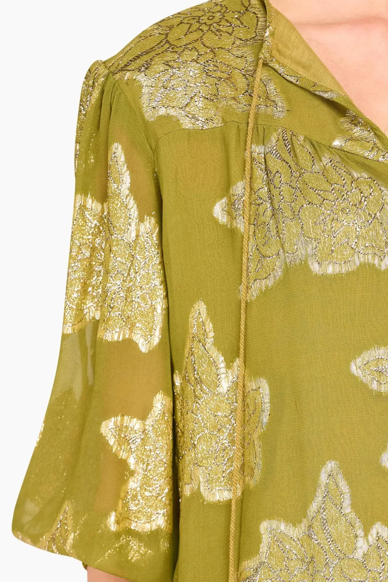 JANICE Blouses^Blouse Dames Viscose Lurex Toby Groen