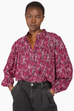 JANICE Blouses^Blouse Dames Viscose Miles Burgundy
