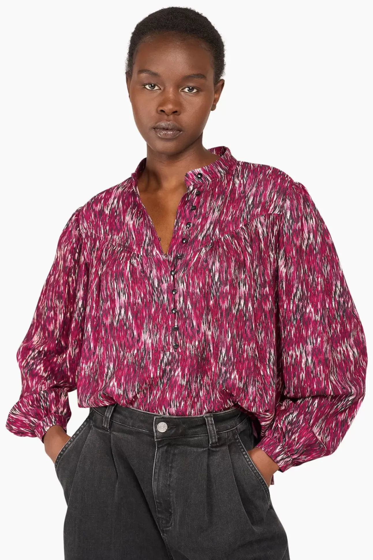 JANICE Blouses^Blouse Dames Viscose Miles Burgundy