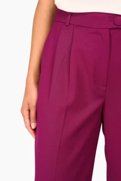 JANICE Broeken^Broek Dames Burgundy Andrew