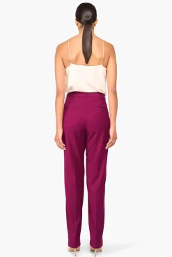 JANICE Broeken^Broek Dames Burgundy Andrew