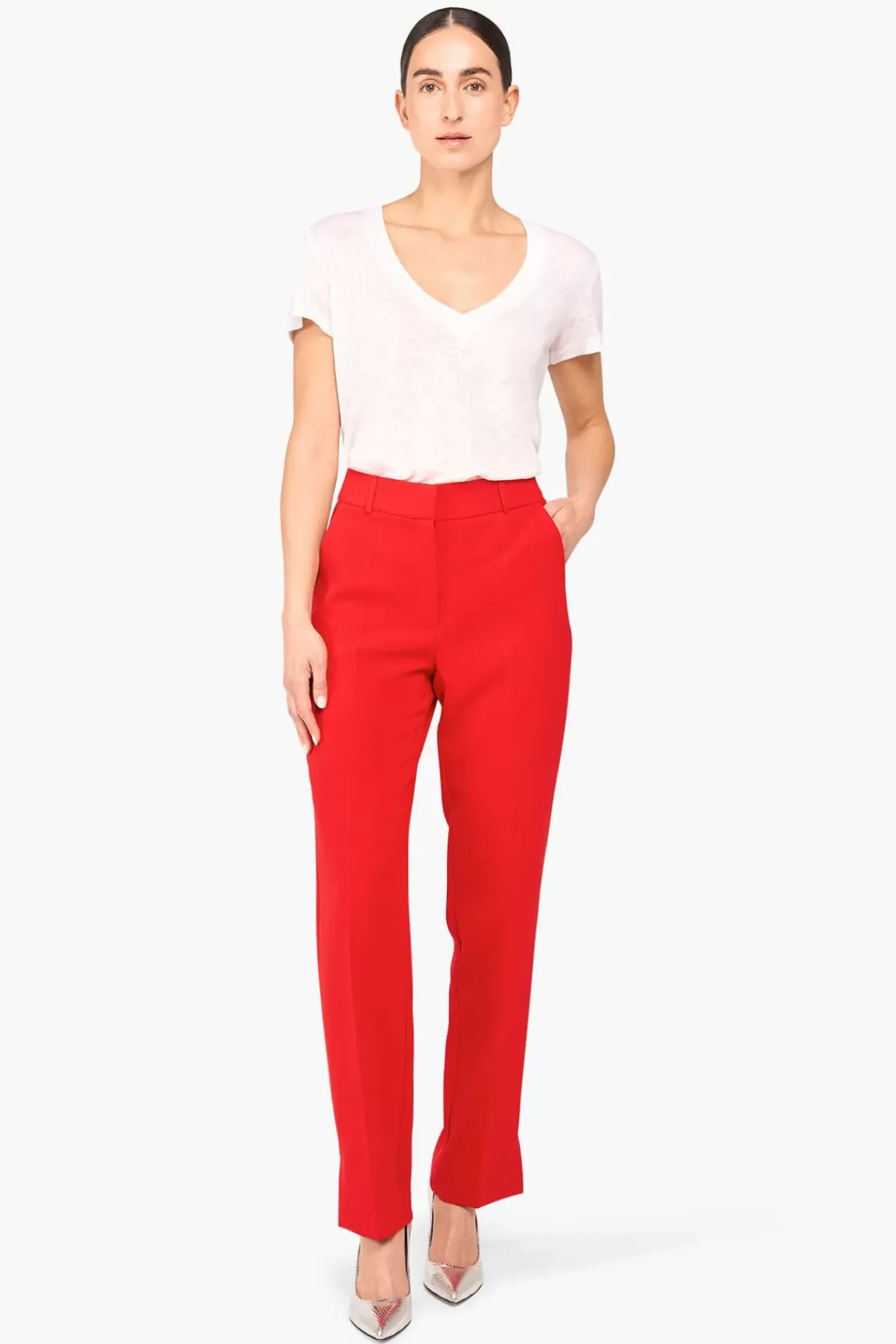 JANICE Broeken^Broek Dames Marc Rood