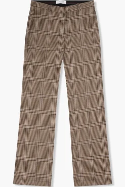 JANICE Broeken^Broek Dames Ruit Tiger Bruin