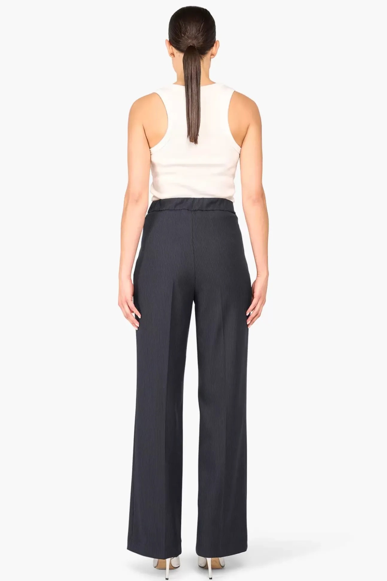 JANICE Broeken^Broek Dames Streep Pete Blauw