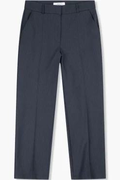 JANICE Broeken^Broek Dames Streep Sean Blauw