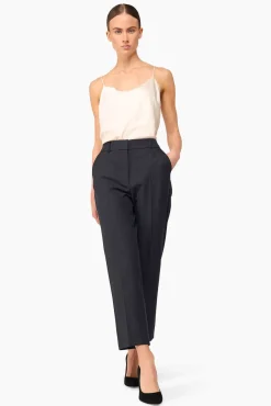 JANICE Broeken^Broek Dames Streep Sean Blauw