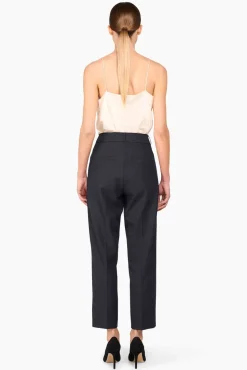 JANICE Broeken^Broek Dames Streep Sean Blauw