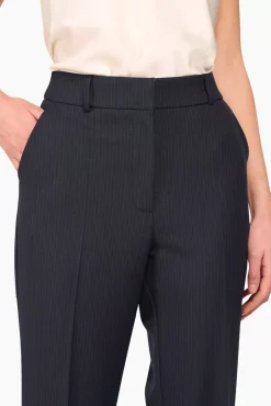 JANICE Broeken^Broek Dames Streep Sean Blauw