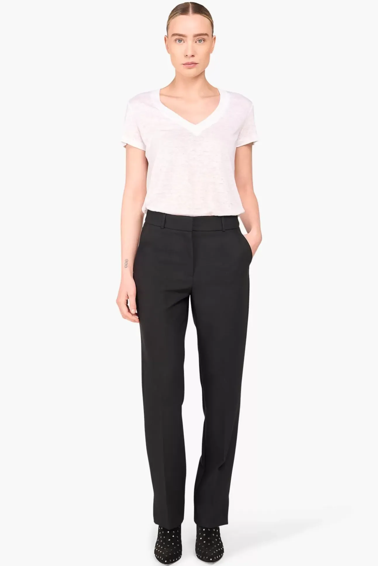 JANICE Broeken^Broek Dames Stretch Marc Zwart