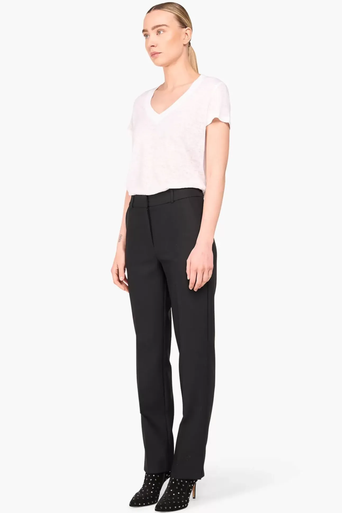 JANICE Broeken^Broek Dames Stretch Marc Zwart