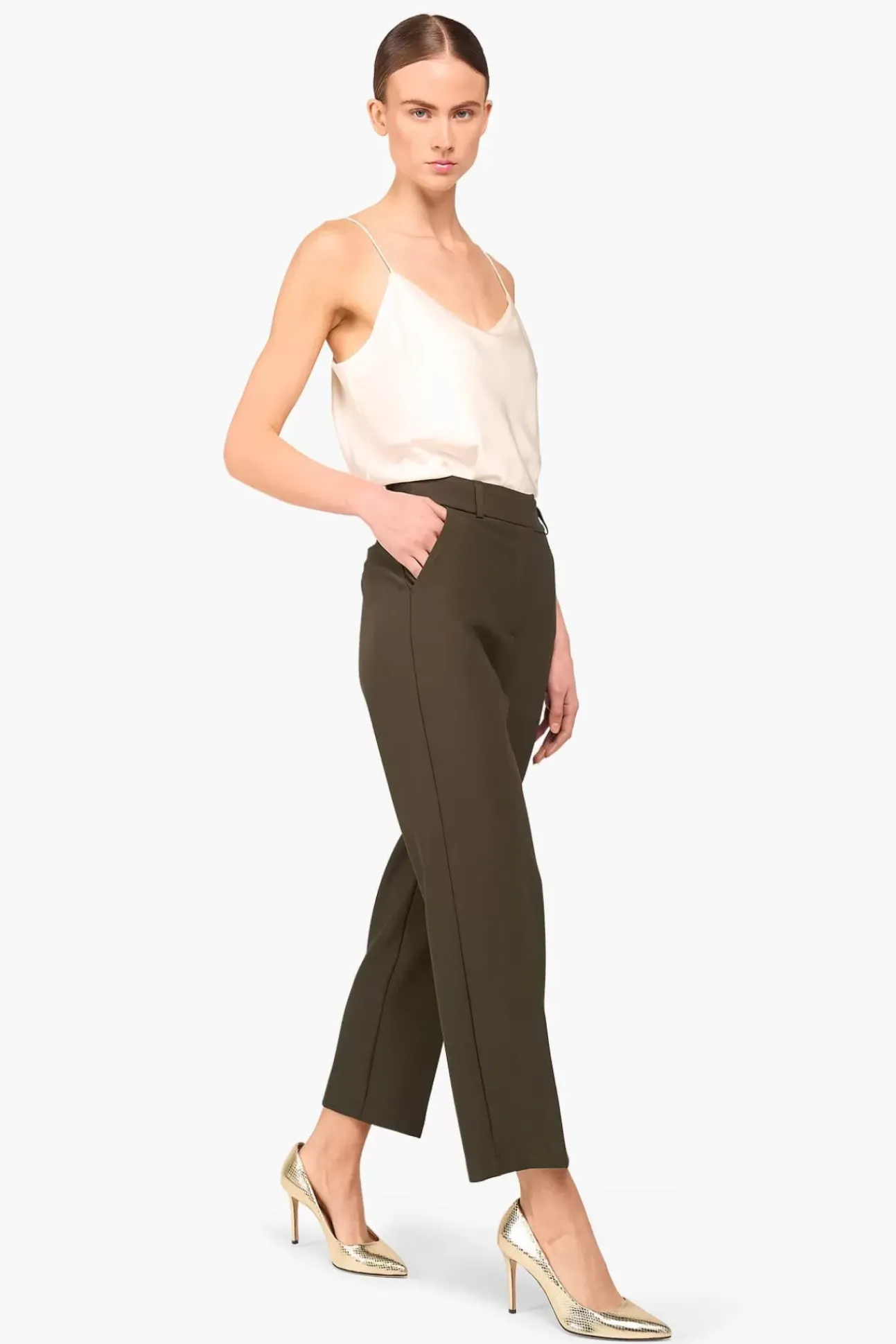 JANICE Broeken^Broek Dames Stretch Sean Groen