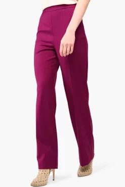 JANICE Broeken^Broek Dames Wijde Pijp Pete Burgundy