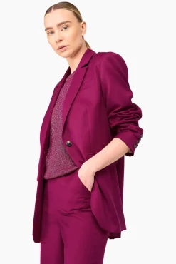 JANICE Pakken^Burgundy Oversized Dames Pak