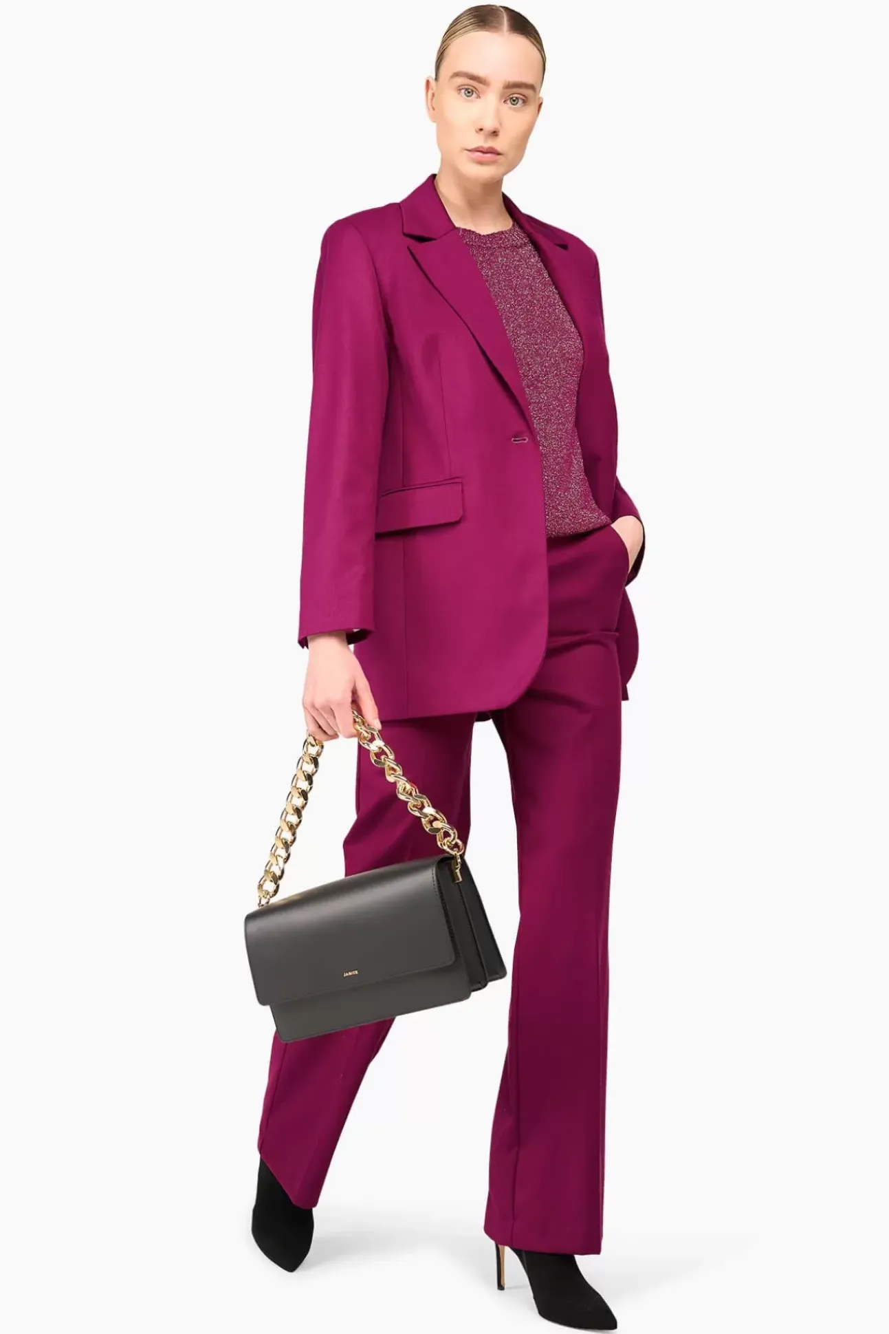 JANICE Pakken^Burgundy Oversized Dames Pak