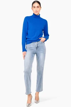 JANICE Sweaters & Truien^Cashmere Blend Coltrui Dames Johnny Blauw