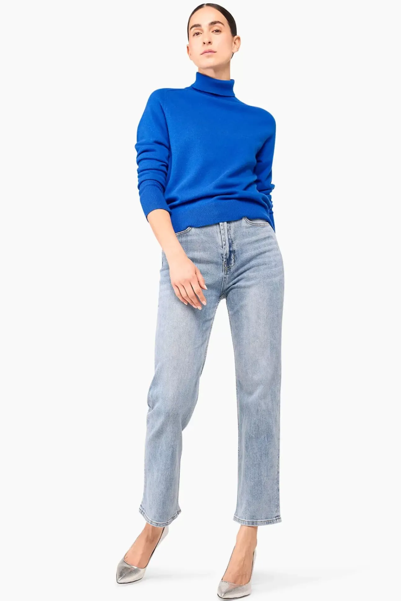 JANICE Sweaters & Truien^Cashmere Blend Coltrui Dames Johnny Blauw