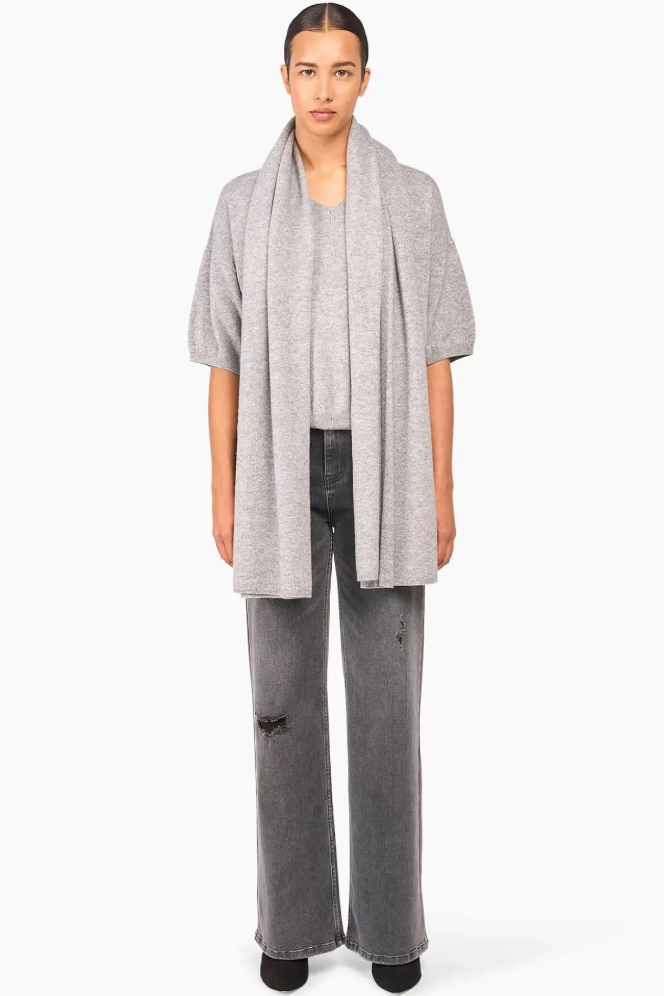 JANICE Sweaters & Truien^Cashmere Blend Trui Dames Romeo Grey