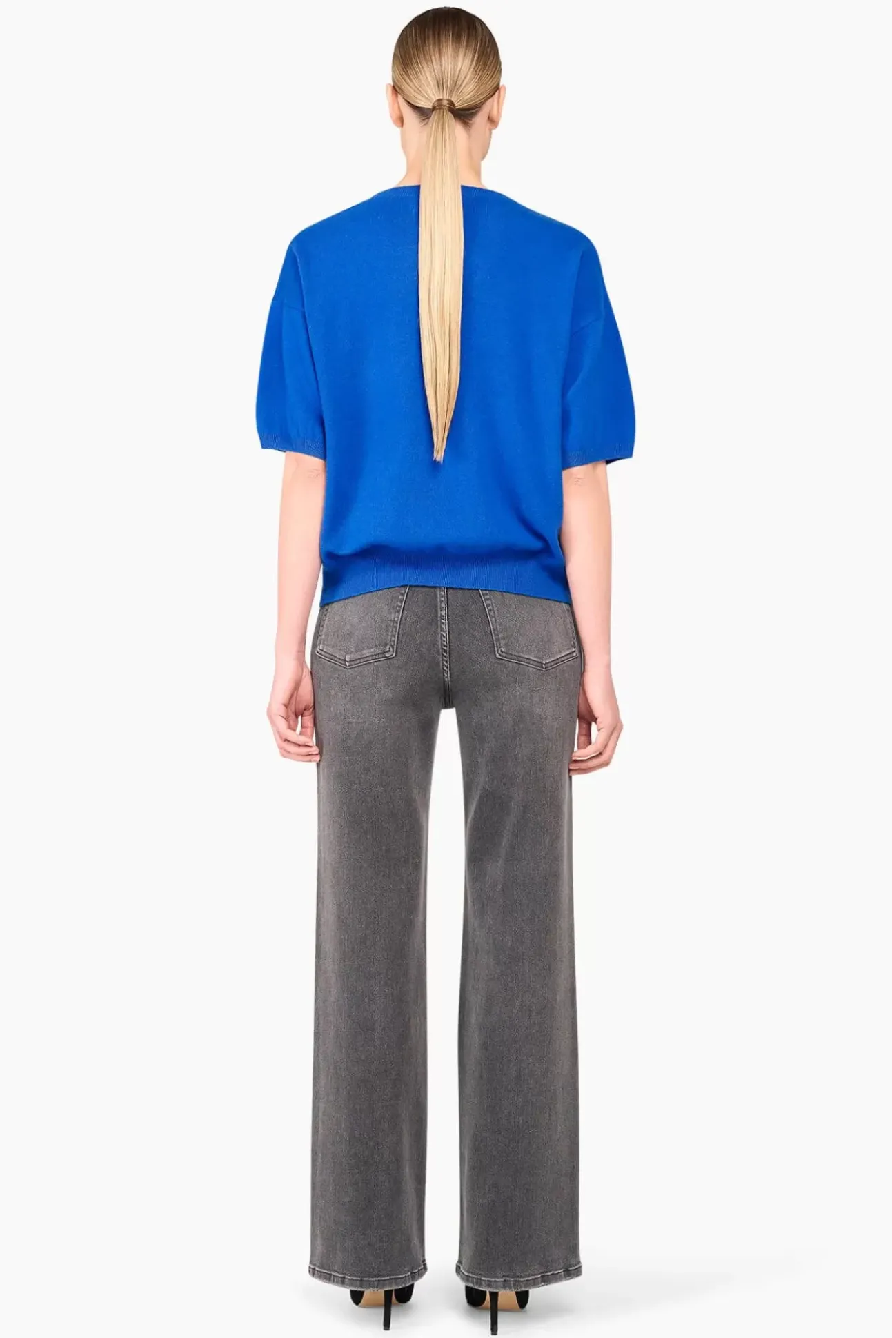 JANICE Sweaters & Truien^Cashmere Blend Truitje Dames Romeo Blue