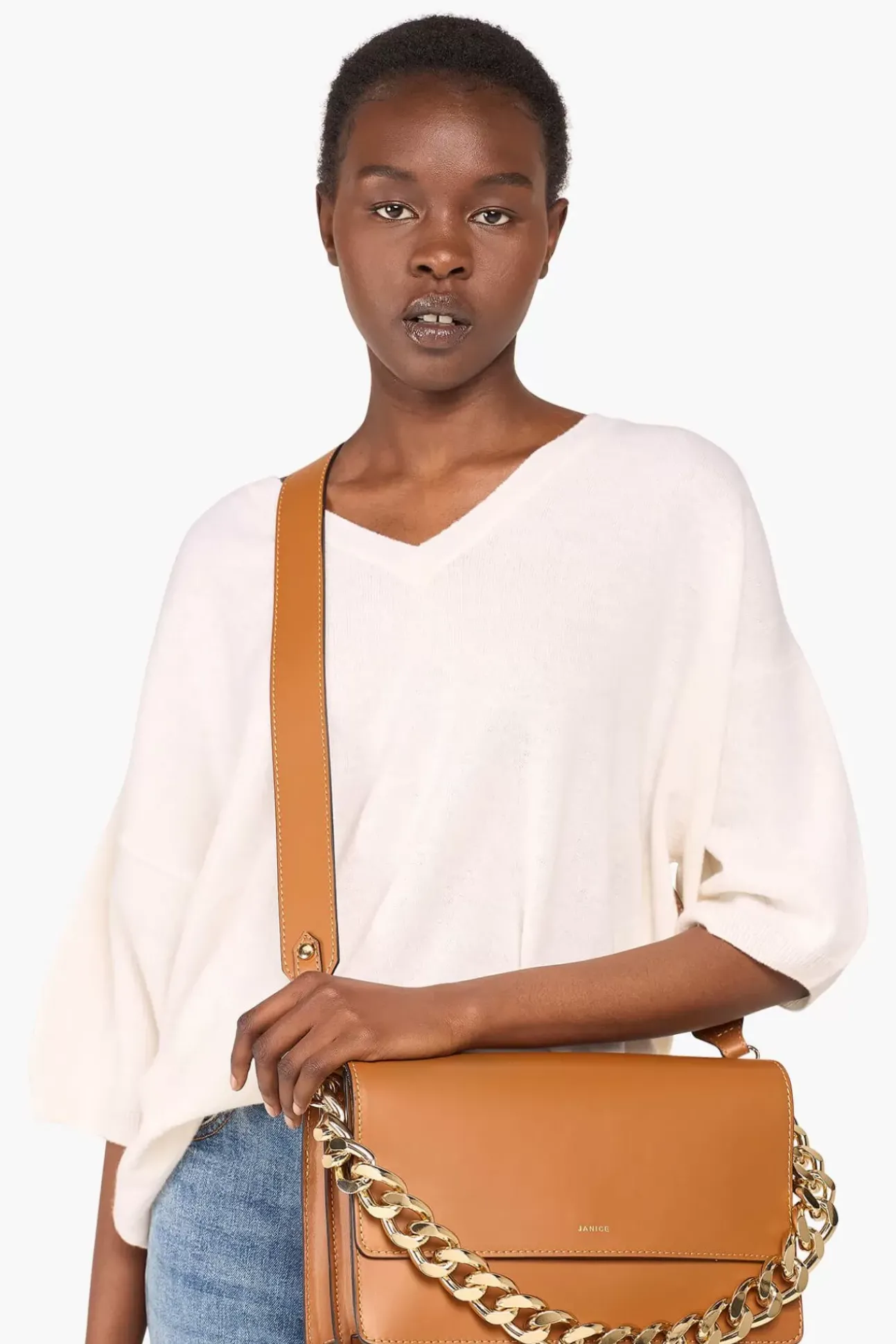 JANICE Sweaters & Truien^Cashmere Blend Truitje Romeo Off White