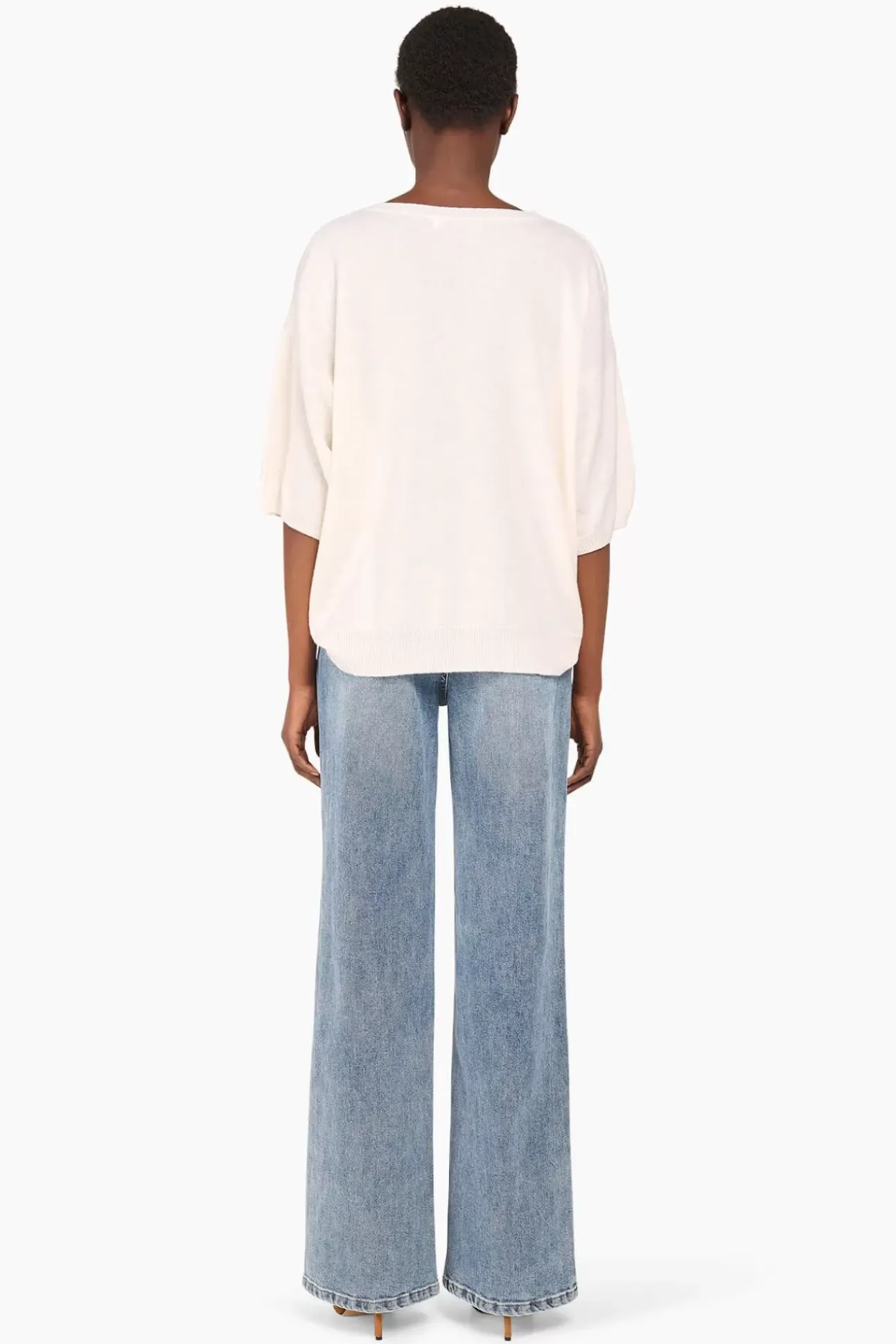 JANICE Sweaters & Truien^Cashmere Blend Truitje Romeo Off White