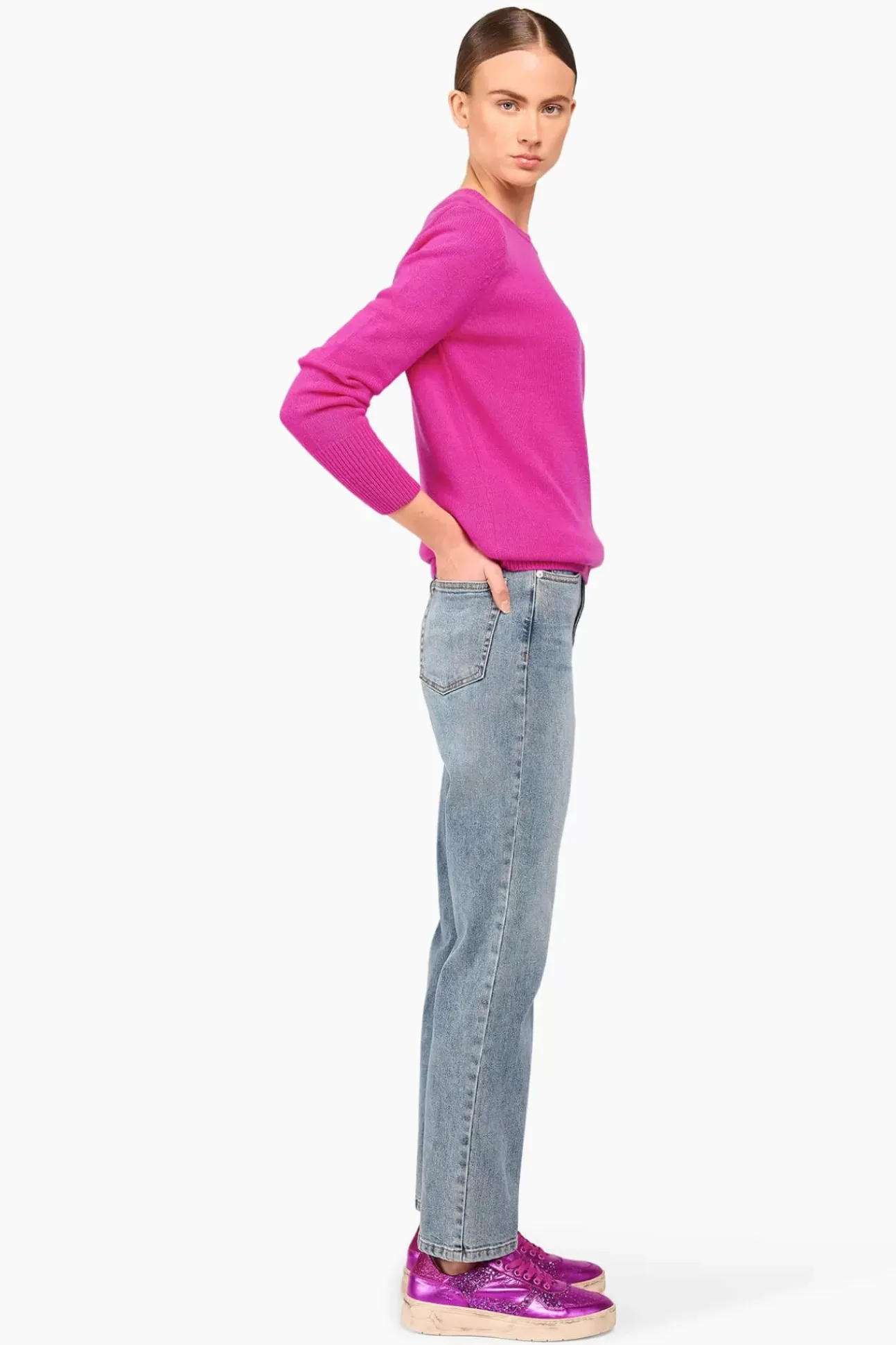 JANICE Sweaters & Truien^Cashmere Trui Dames Brody Roze