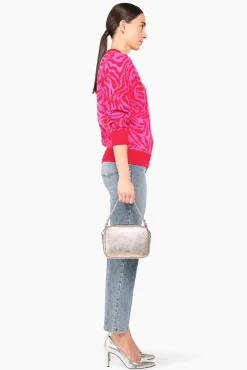 JANICE Sweaters & Truien^Cashmere Trui Dames Sym Tijger Print Roze