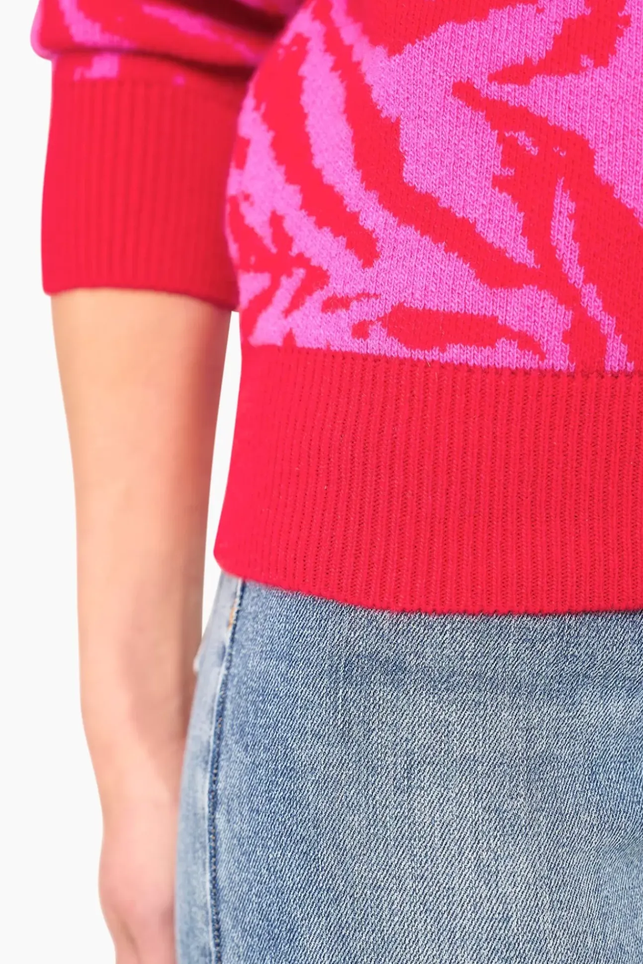 JANICE Sweaters & Truien^Cashmere Trui Dames Sym Tijger Print Roze