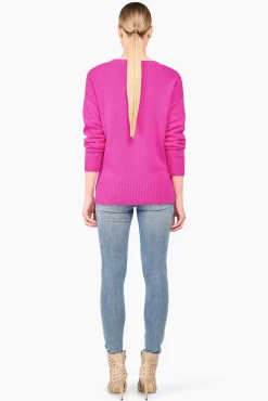 JANICE Sweaters & Truien^Cashmere Trui Dames Vhals Brick Roze