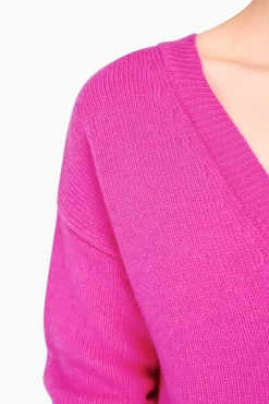JANICE Sweaters & Truien^Cashmere Trui Dames Vhals Brick Roze