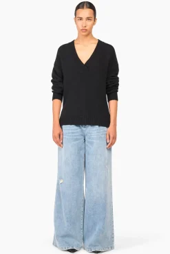 JANICE Sweaters & Truien^Cashmere Trui Dames Vhals Brick Zwart