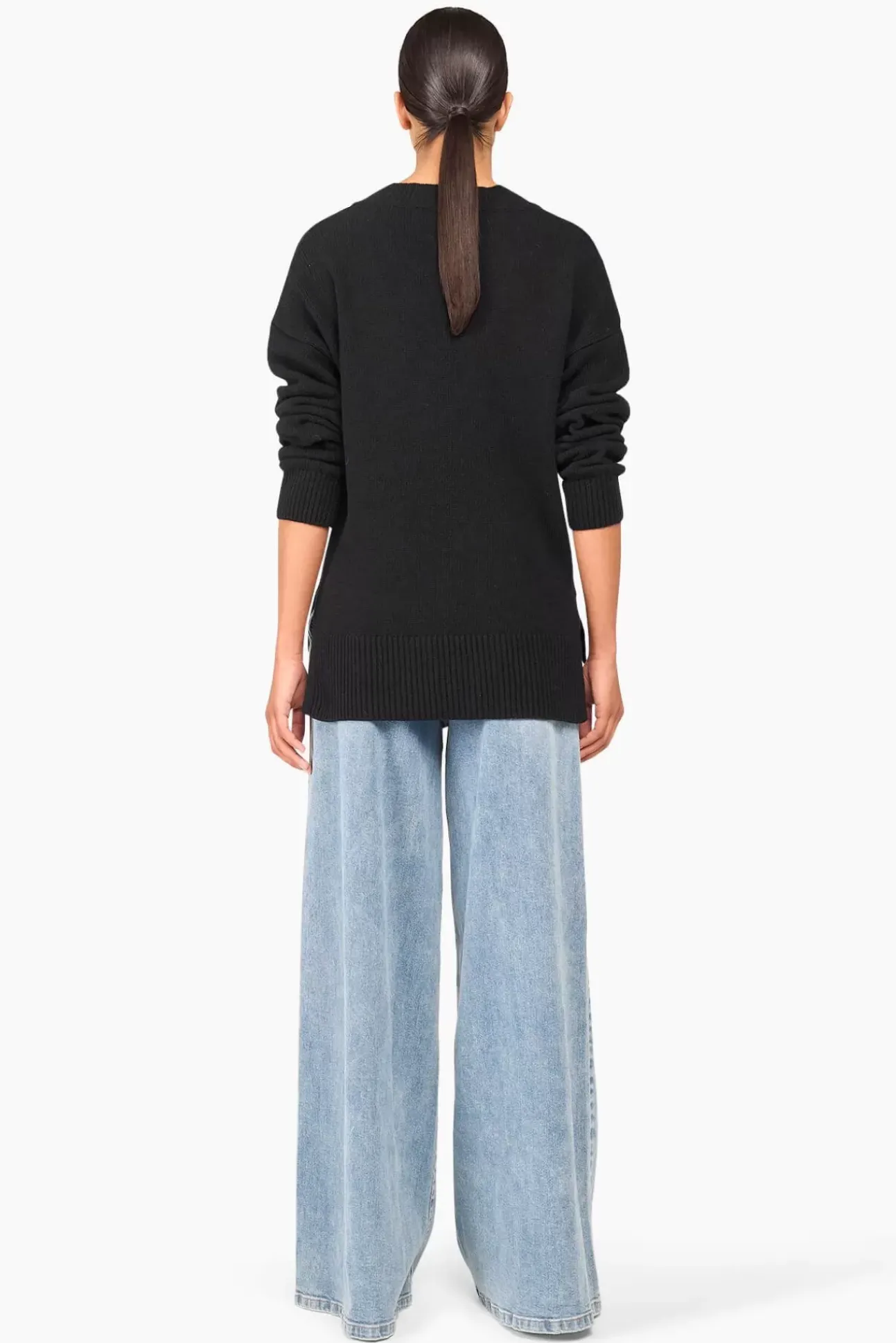JANICE Sweaters & Truien^Cashmere Trui Dames Vhals Brick Zwart