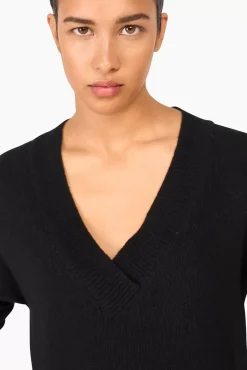 JANICE Sweaters & Truien^Cashmere Trui Dames Vhals Brick Zwart