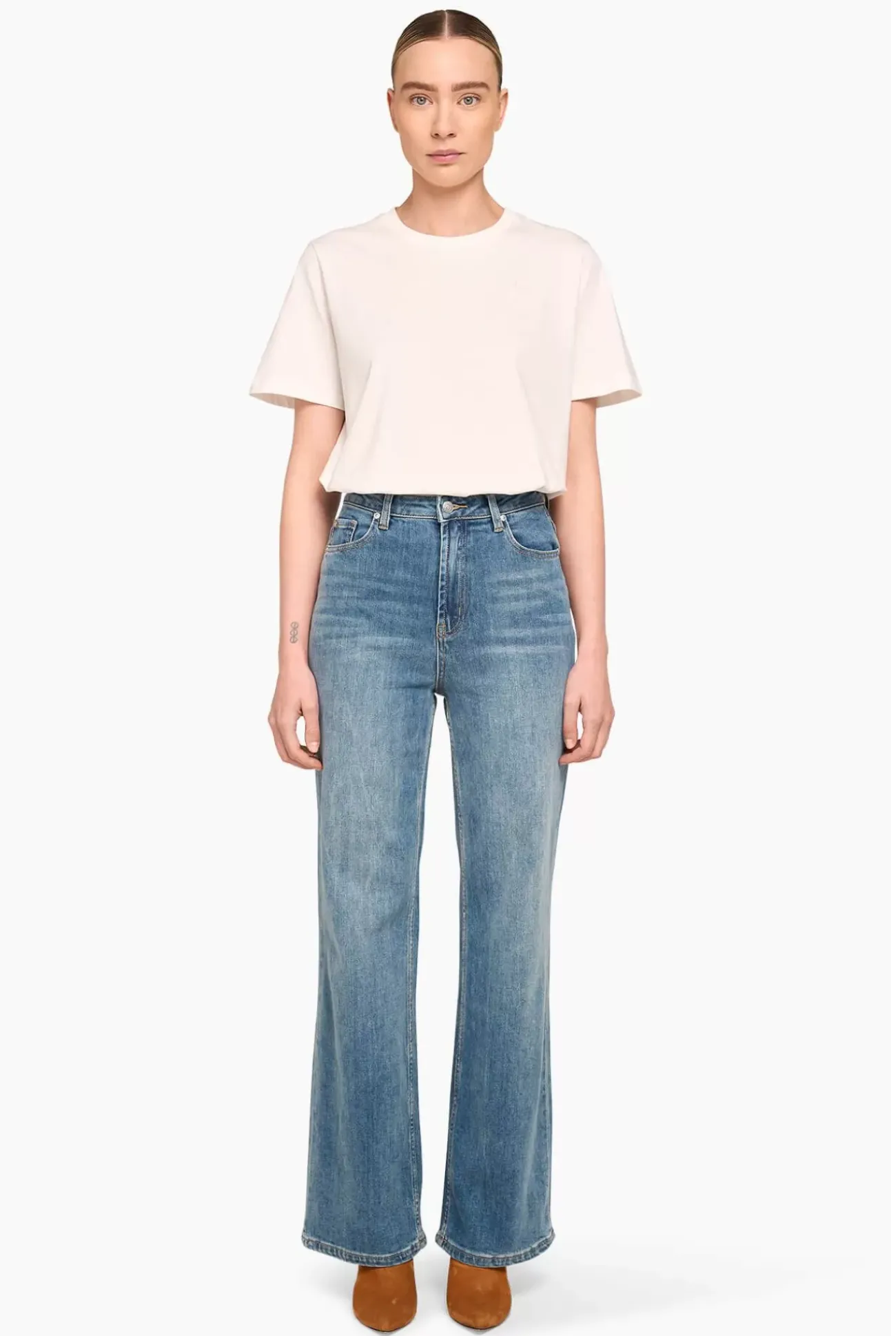 JANICE Denim^Dames Jeans Wide Leg Jason Dark Denim 009