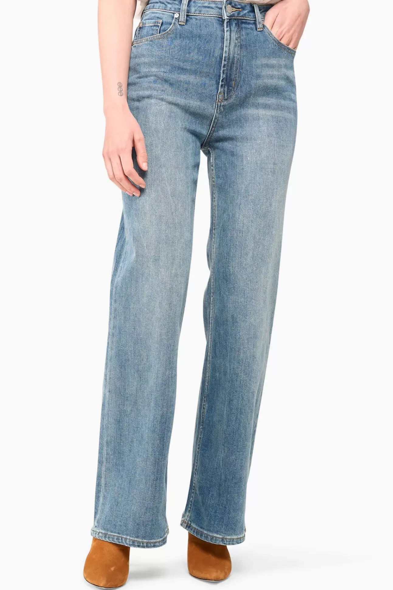 JANICE Denim^Dames Jeans Wide Leg Jason Dark Denim 009