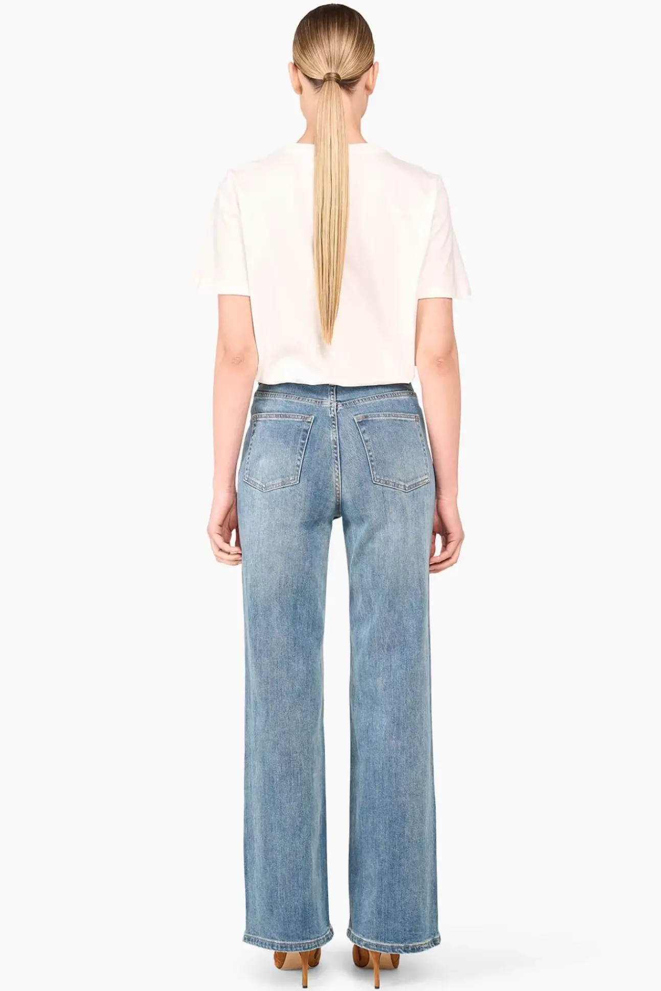 JANICE Denim^Dames Jeans Wide Leg Jason Dark Denim 009